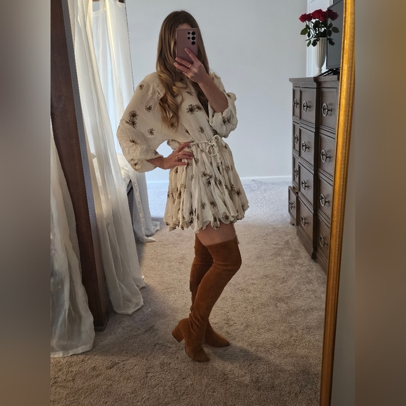 VERO CUOIO CAMEL SUEDE THIGH HIGH BOOTS 6.5 - Picture 5 of 15